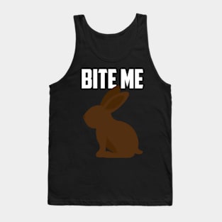 Bite Me Chocolate Bunny Easter Tank Top